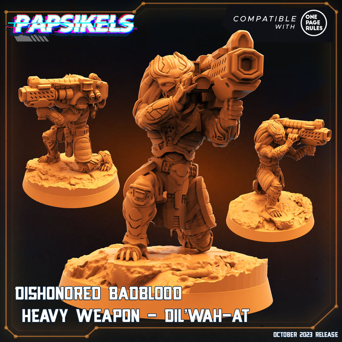Dishonoured Badblood Heavy Dil'Wah-At | Skull Hunters | Sci-Fi Miniature | Papsikels