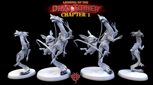 Dani Surepaw and Hoppy (Pose 2) | Legends of the Dino Tamer: Chapter One | Fantasy Miniature | Mini Monster Mayhem TabletopXtra