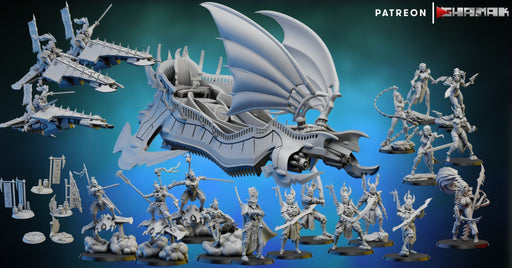 Dark Elda Army 2 Miniatures (Full Set) | Dark Elda | Fantasy Miniature | Ghamak TabletopXtra