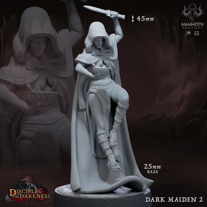 Dark Maiden B | Disciples of Darkness | Fantasy Miniature | Mammoth Factory