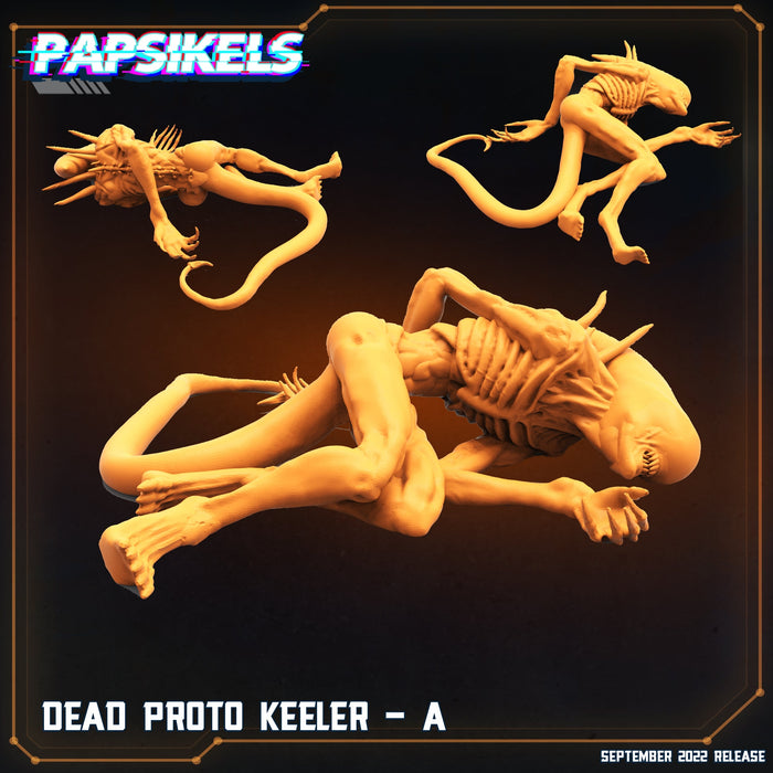 Dead Proto Keeler A | Alien Wars II | Sci-Fi Miniature | Papsikels TabletopXtra