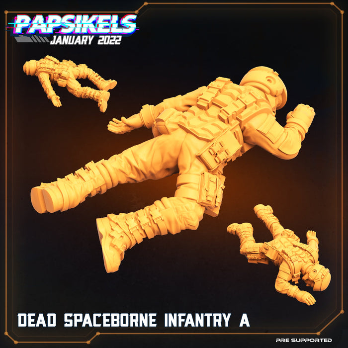 Dead Spaceborne Infantry A | Dropship Troopers II | Sci-Fi Miniature | Papsikels TabletopXtra