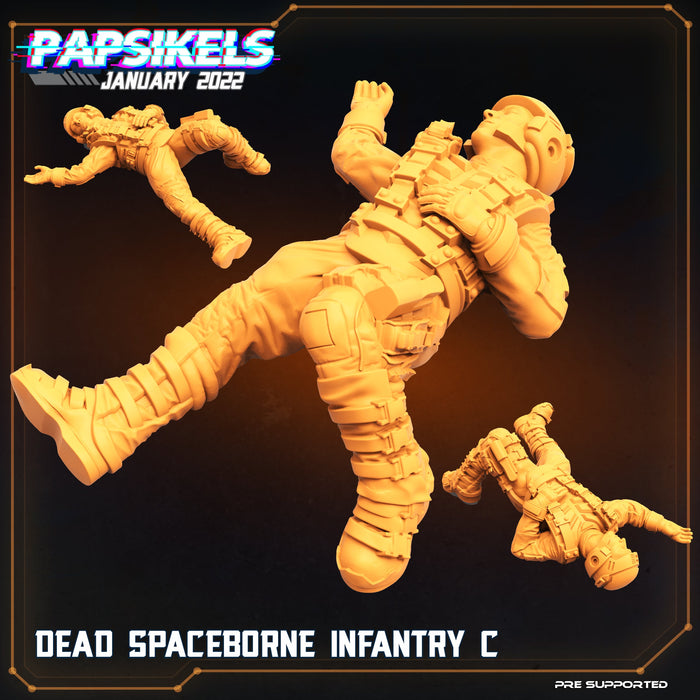 Dead Spaceborne Infantry C | Dropship Troopers II | Sci-Fi Miniature | Papsikels TabletopXtra