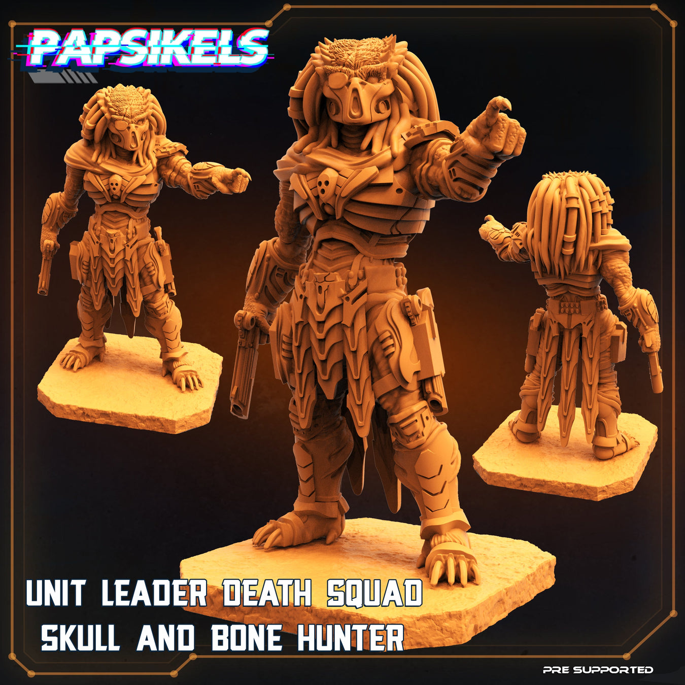 Death Squad Unit Leader | Skull Hunters V Space Rambutan | Sci-Fi Miniature | Papsikels TabletopXtra