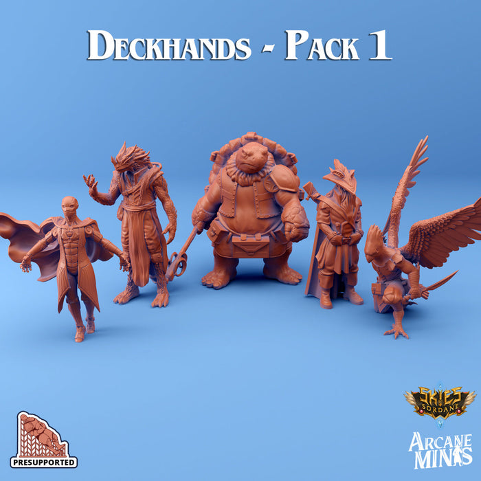 Deckhands Pack 1 | Skies of Sordane | Fantasy Miniature | Arcane Minis TabletopXtra