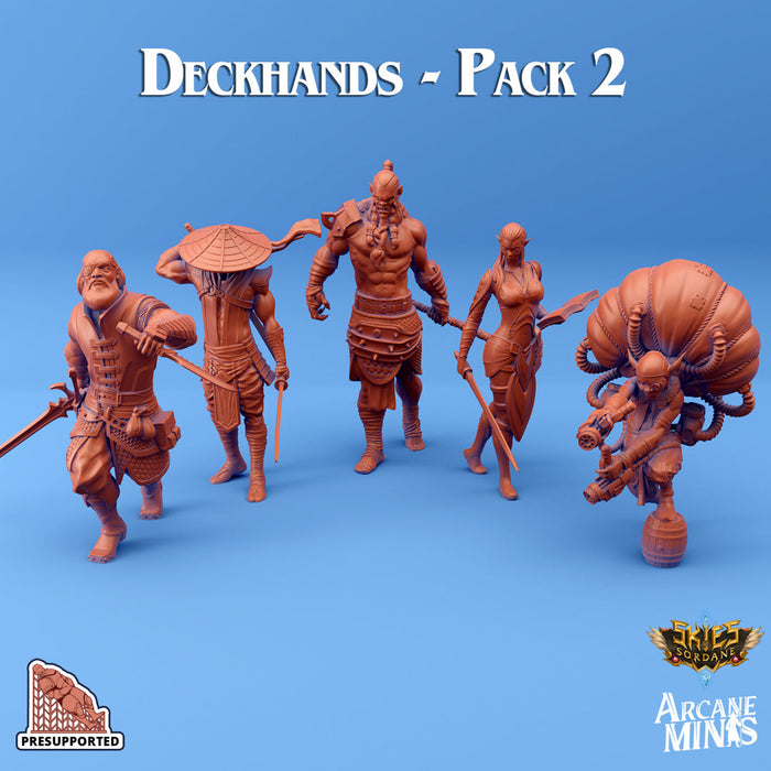 Deckhands Pack 2 | Skies of Sordane | Fantasy Miniature | Arcane Minis TabletopXtra