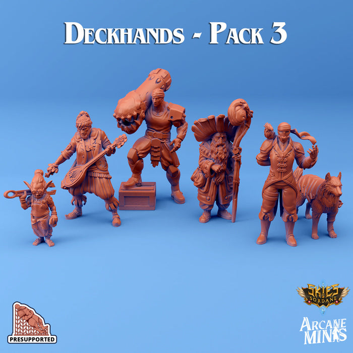 Deckhands Pack 3 | Skies of Sordane | Fantasy Miniature | Arcane Minis TabletopXtra