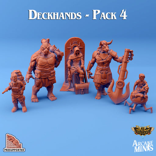Deckhands Pack 4 | Skies of Sordane | Fantasy Miniature | Arcane Minis TabletopXtra