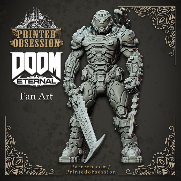 Doom Guy (150mm) | Doom | Fantasy Miniature | Printed Obsession TabletopXtra