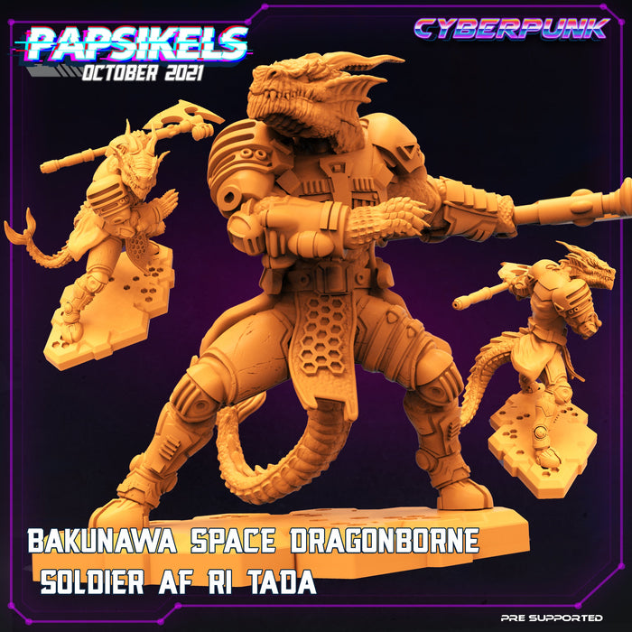 Dragonborne Soldier Af Ri Tada | Bukunawa | Sci-Fi Miniature | Papsikels TabletopXtra