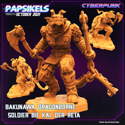 Dragonborne Soldier Bif Kal Der Reta | Bukunawa | Sci-Fi Miniature | Papsikels TabletopXtra