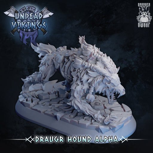 Draugr Hound Alpha | Undead Vikings | Fantasy Miniature | Drunken Dwarf TabletopXtra