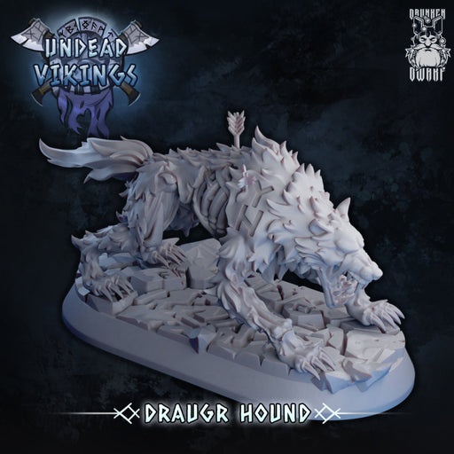 Draugr Hound | Undead Vikings | Fantasy Miniature | Drunken Dwarf TabletopXtra