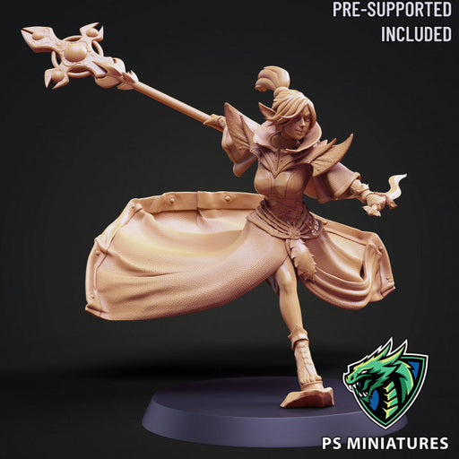 Drow Cleric Pose 2 | Drow Clerics | Fantasy Miniature | PS Miniatures TabletopXtra