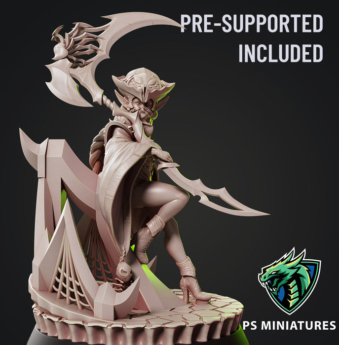 Drow Reaper Pose 3 | Drow Reapers | Fantasy Miniature | PS Miniatures TabletopXtra