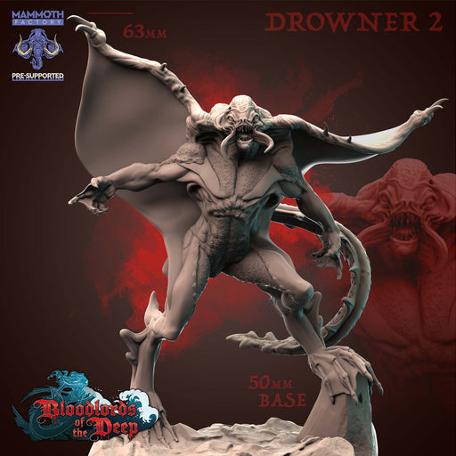 Drowner B | Blood Lords of the Deep | Fantasy Miniature | Mammoth Factory TabletopXtra