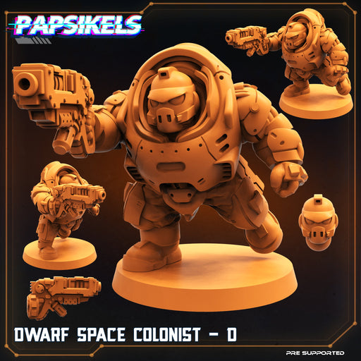 Dwarf Space Colonist D | Skull Hunters V Space Rambutan | Sci-Fi Miniature | Papsikels TabletopXtra