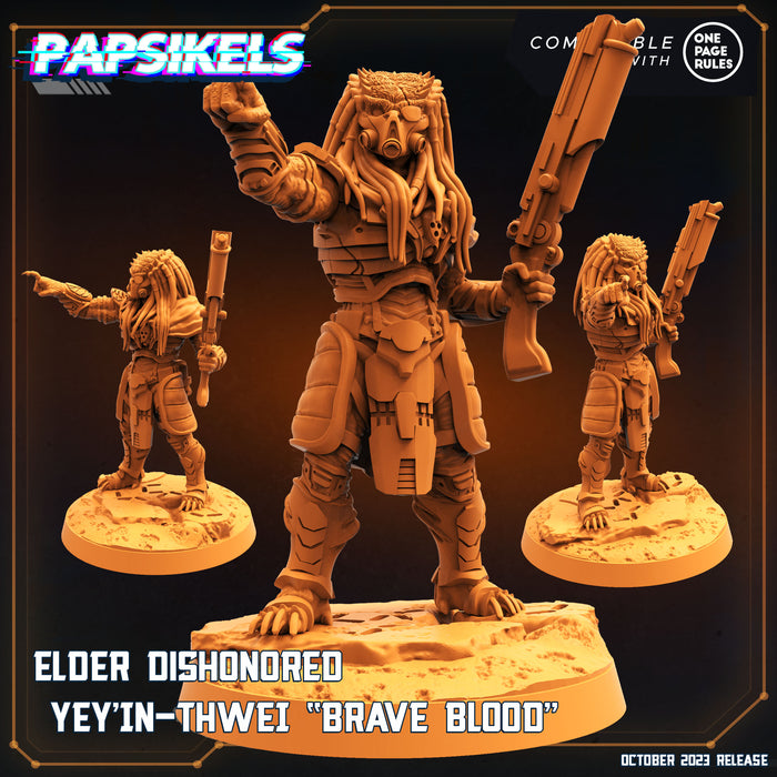 Elder Dishonoured Yey'In-Thwei Brave Blood | Skull Hunters | Sci-Fi Miniature | Papsikels