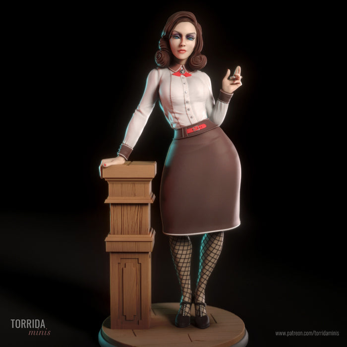 Elizabeth (Alt) | Pin-Up Statue Fan Art Miniature Unpainted | Torrida Minis