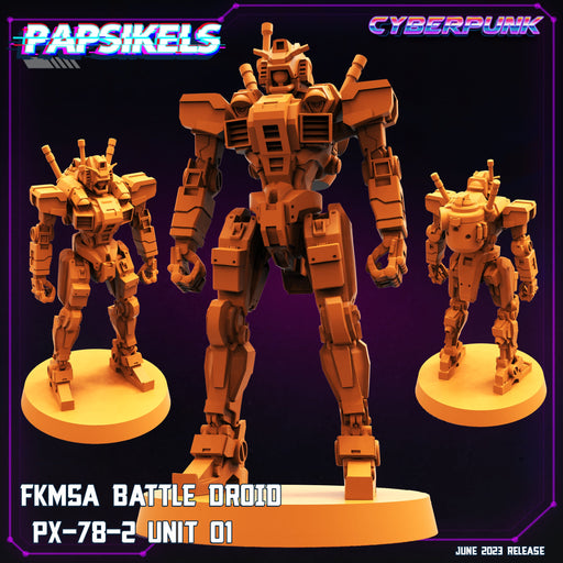 FKMSA Battle Droid PX78-2 Unit 1 A | Cyberpunk | Sci-Fi Miniature | Papsikels TabletopXtra