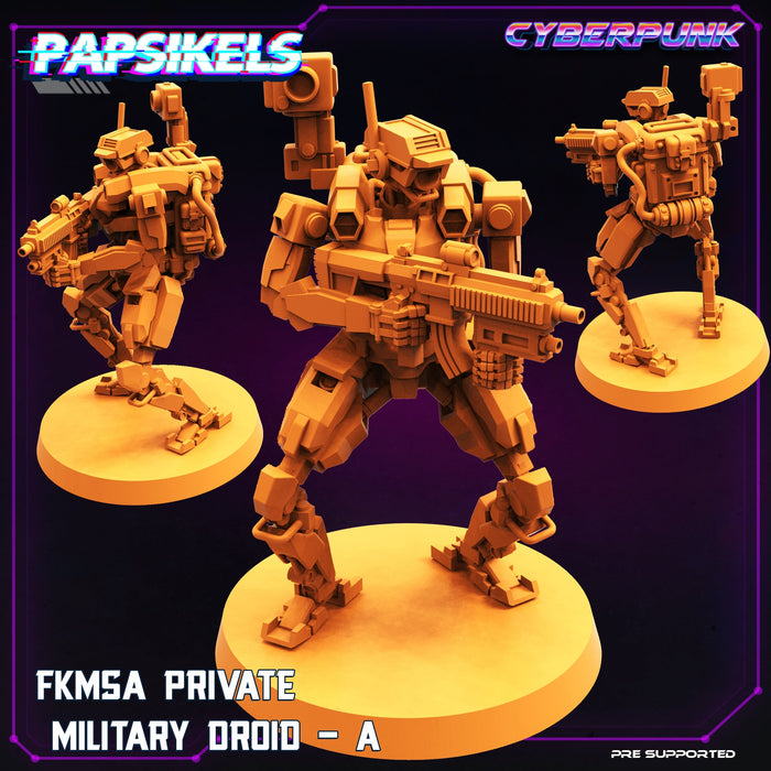 FKMSA Private Military Droid A | Skelepunk Gang Wars | Sci-Fi Miniature | Papsikels TabletopXtra