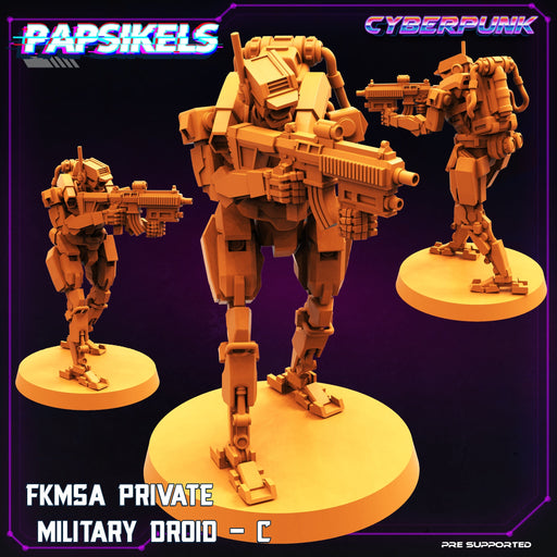 FKMSA Private Military Droid C | Skelepunk Gang Wars | Sci-Fi Miniature | Papsikels TabletopXtra
