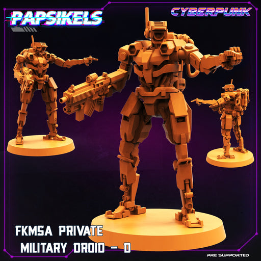 FKMSA Private Military Droid D | Skelepunk Gang Wars | Sci-Fi Miniature | Papsikels TabletopXtra