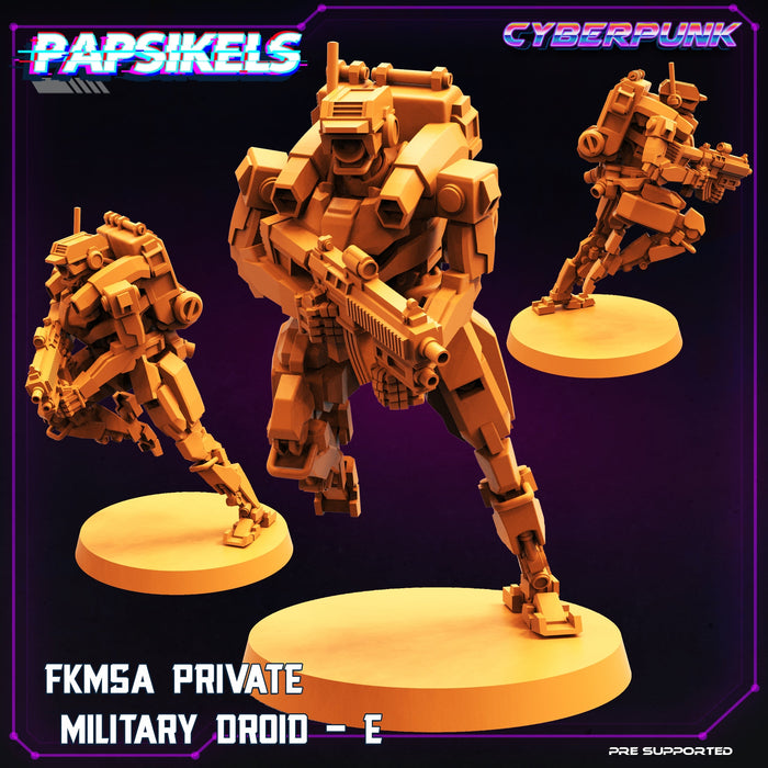 FKMSA Private Military Droid E | Skelepunk Gang Wars | Sci-Fi Miniature | Papsikels TabletopXtra