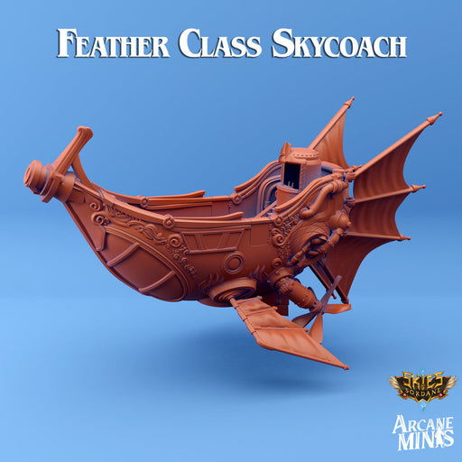 Feather Class Skycoach | Skies of Sordane | Fantasy Miniature | Arcane Minis TabletopXtra