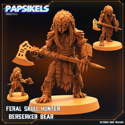 Feral Skull Hunter Berserker Bear | Rambutan Breakers | Sci-Fi Miniature | Papsikels TabletopXtra