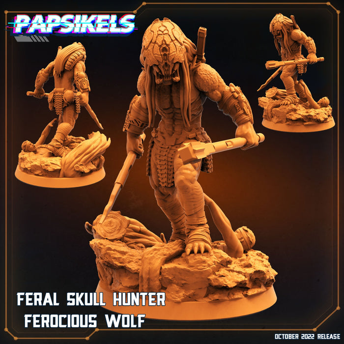 Feral Skull Hunter Ferocious Wolf | Sci-Fi Specials | Sci-Fi Miniature | Papsikels TabletopXtra