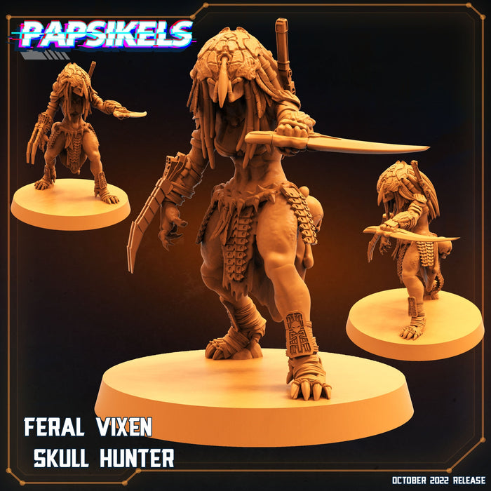 Feral Vixen Skull Hunter Miniatures | Rambutan Breakers | Sci-Fi Miniature | Papsikels TabletopXtra