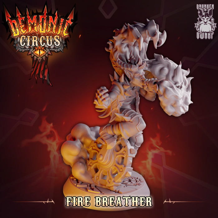 Fire Breather | Demonic Circus | Fantasy Miniature | Drunken Dwarf TabletopXtra