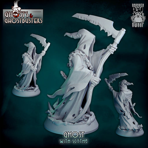 Ghost w/ Scythe | Ghosts & Ghostbusters | Fantasy Miniature | Drunken Dwarf TabletopXtra