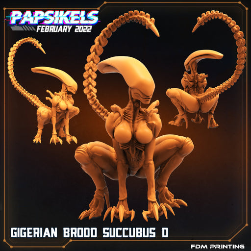 Gigerian Brood Succubus D | Aliens Vs Skull Hunters | Sci-Fi Miniature | Papsikels TabletopXtra