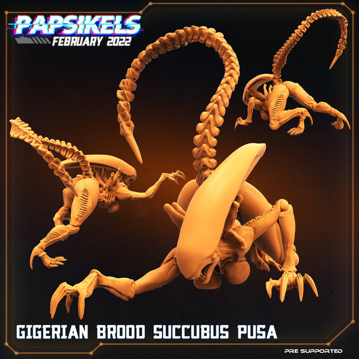 Gigerian Brood Succubus Hunter Miniatures | Aliens Vs Skull Hunters | Sci-Fi Miniature | Papsikels TabletopXtra