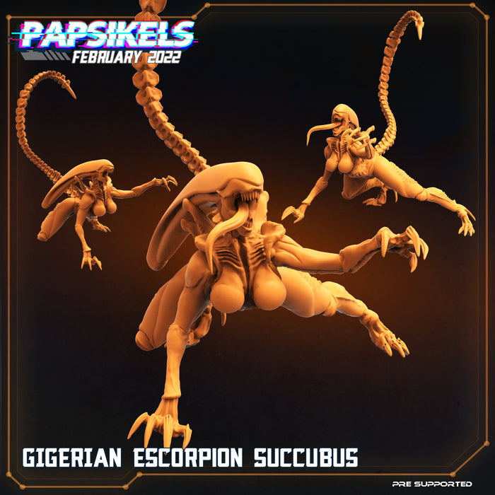 Gigerian Brood Succubus Hunter Miniatures | Aliens Vs Skull Hunters | Sci-Fi Miniature | Papsikels TabletopXtra