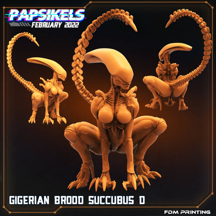 Gigerian Brood Succubus Miniatures | Aliens Vs Skull Hunters | Sci-Fi Miniature | Papsikels TabletopXtra