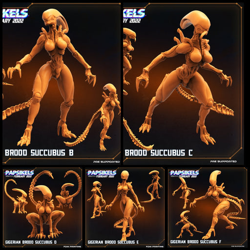 Gigerian Brood Succubus Miniatures | Aliens Vs Skull Hunters | Sci-Fi Miniature | Papsikels TabletopXtra