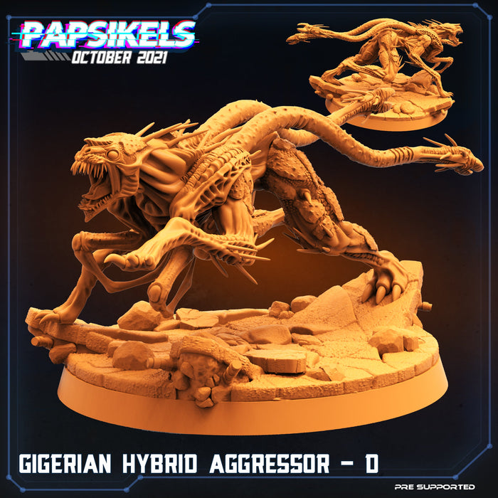 Gigerian Hybrid Aggressor D | Aliens Vs Humans IV | Sci-Fi Miniature | Papsikels TabletopXtra