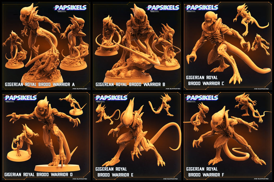Gigerian Royal Brood Warrior Miniatures | Sci-Fi Specials | Sci-Fi Miniature | Papsikels TabletopXtra