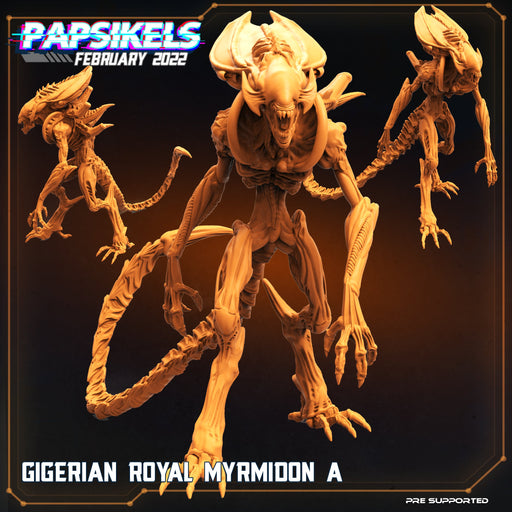 Gigerian Royal Myrmidon A | Aliens Vs Skull Hunters | Sci-Fi Miniature | Papsikels TabletopXtra
