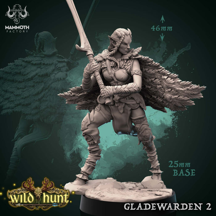Gladewarden 2 | Wild Hunt | Fantasy Miniature | Mammoth Factory TabletopXtra