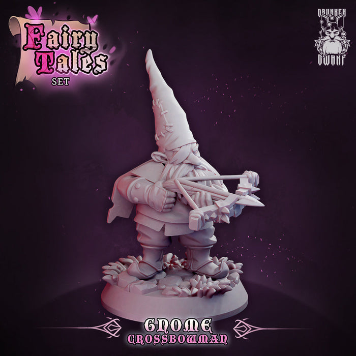 Gnome Crosbowman | Fairy Tales | Fantasy Miniature | Drunken Dwarf TabletopXtra