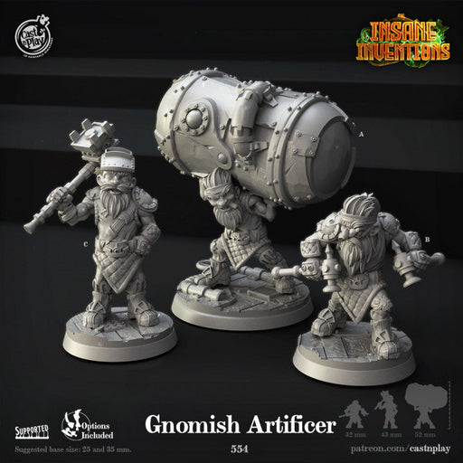 Gnomish Artificer B | Insane Inventions | Fantasy Miniature | Cast n Play TabletopXtra