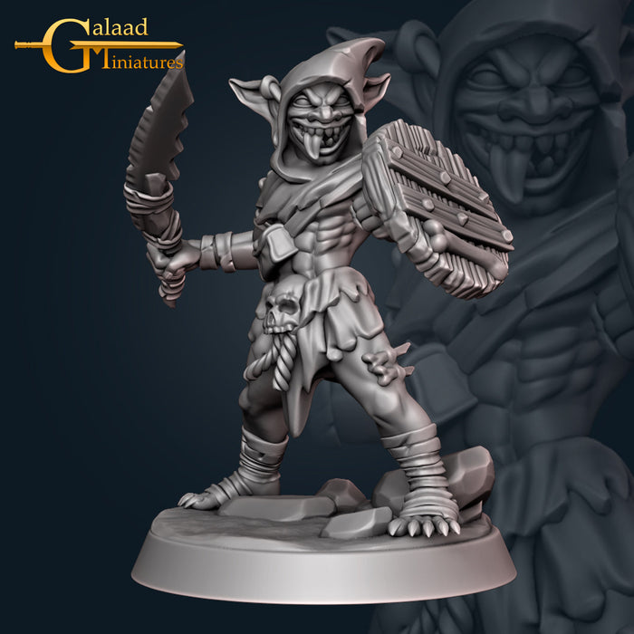Goblin Fighter w/ Shield | January Adventurer | Fantasy Miniature | Galaad Miniatures TabletopXtra