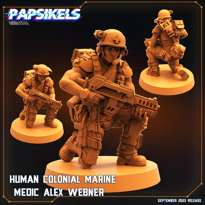 Marine Miniatures | Aliens Vs Humans VI | Sci-Fi Miniature | Papsikels
