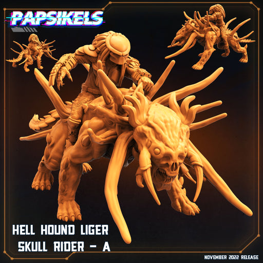Hell Hound Liger Skull Rider A | Aliens Vs Skull Hunters II | Sci-Fi Miniature | Papsikels TabletopXtra