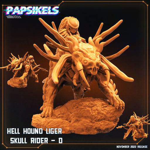 Hell Hound Liger Skull Rider D | Aliens Vs Skull Hunters II | Sci-Fi Miniature | Papsikels TabletopXtra