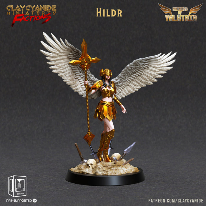 Hildr | Maidens of Valkyria | Fantasy Miniature | Clay Cyanide TabletopXtra